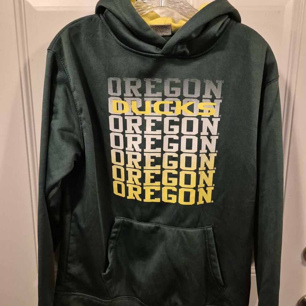 Oregon DUCKS Stadium Athletics Yellow and Black Hoodie